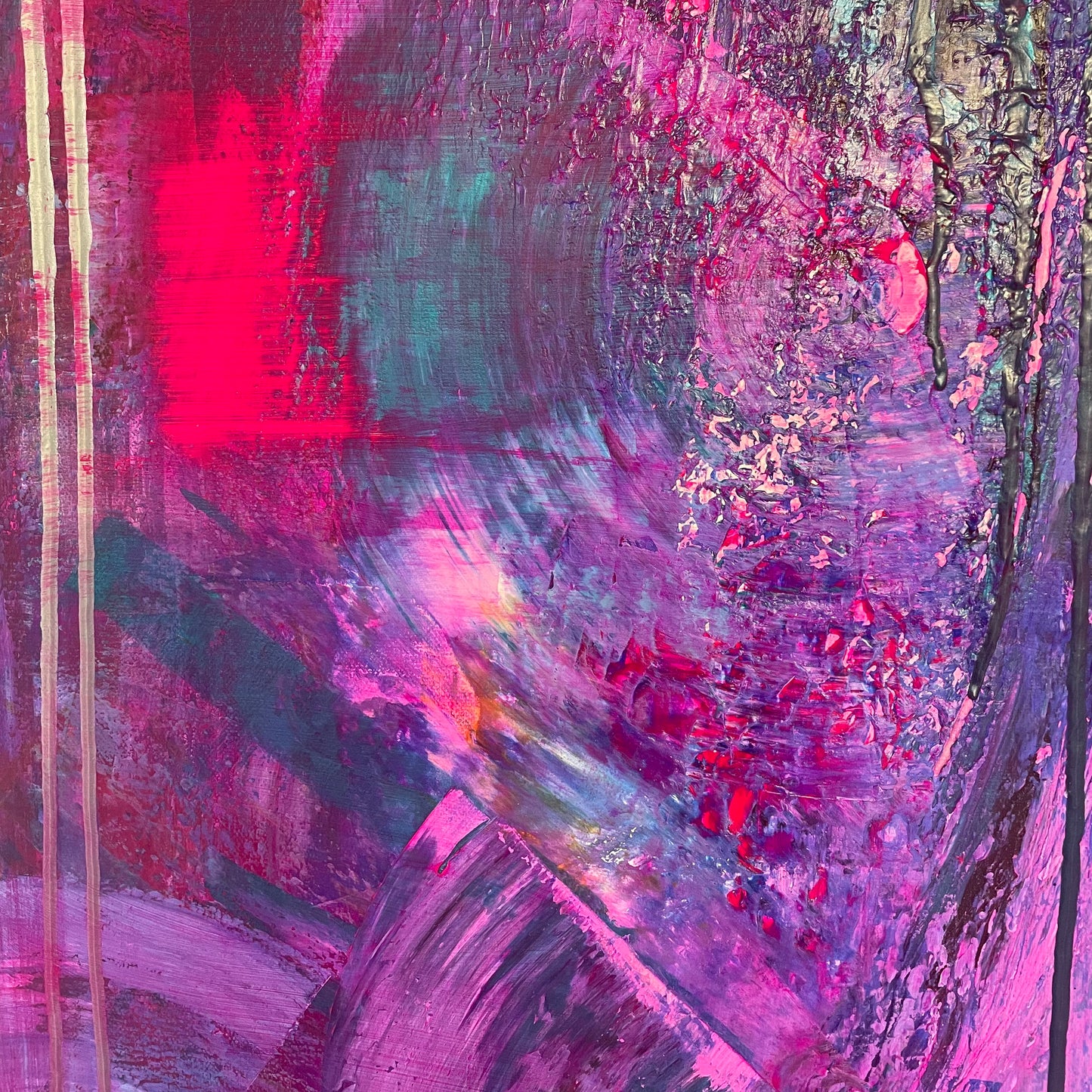 All JAZZED UP (2022) - 100x100cm - Luca Domiro Art Gallery
