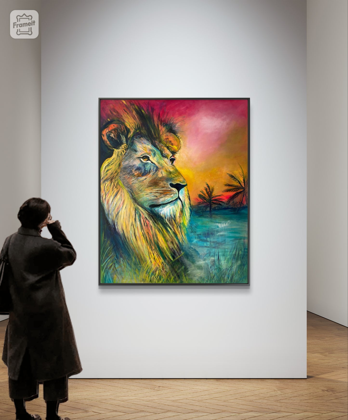 ‘ROAR OF PASSION’ LION - 100x80cm/40x32 inch - Original Painting - send a message to discuss pricing and to purchase