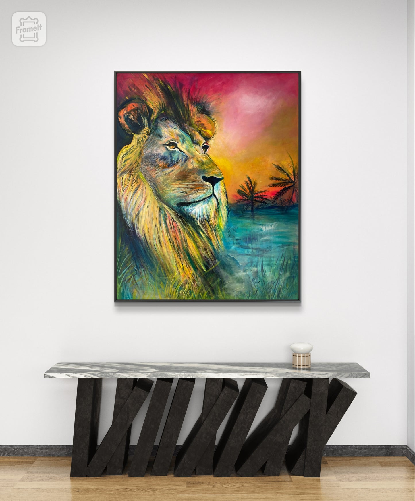 ‘ROAR OF PASSION’ LION - 100x80cm/40x32 inch - Original Painting - send a message to discuss pricing and to purchase