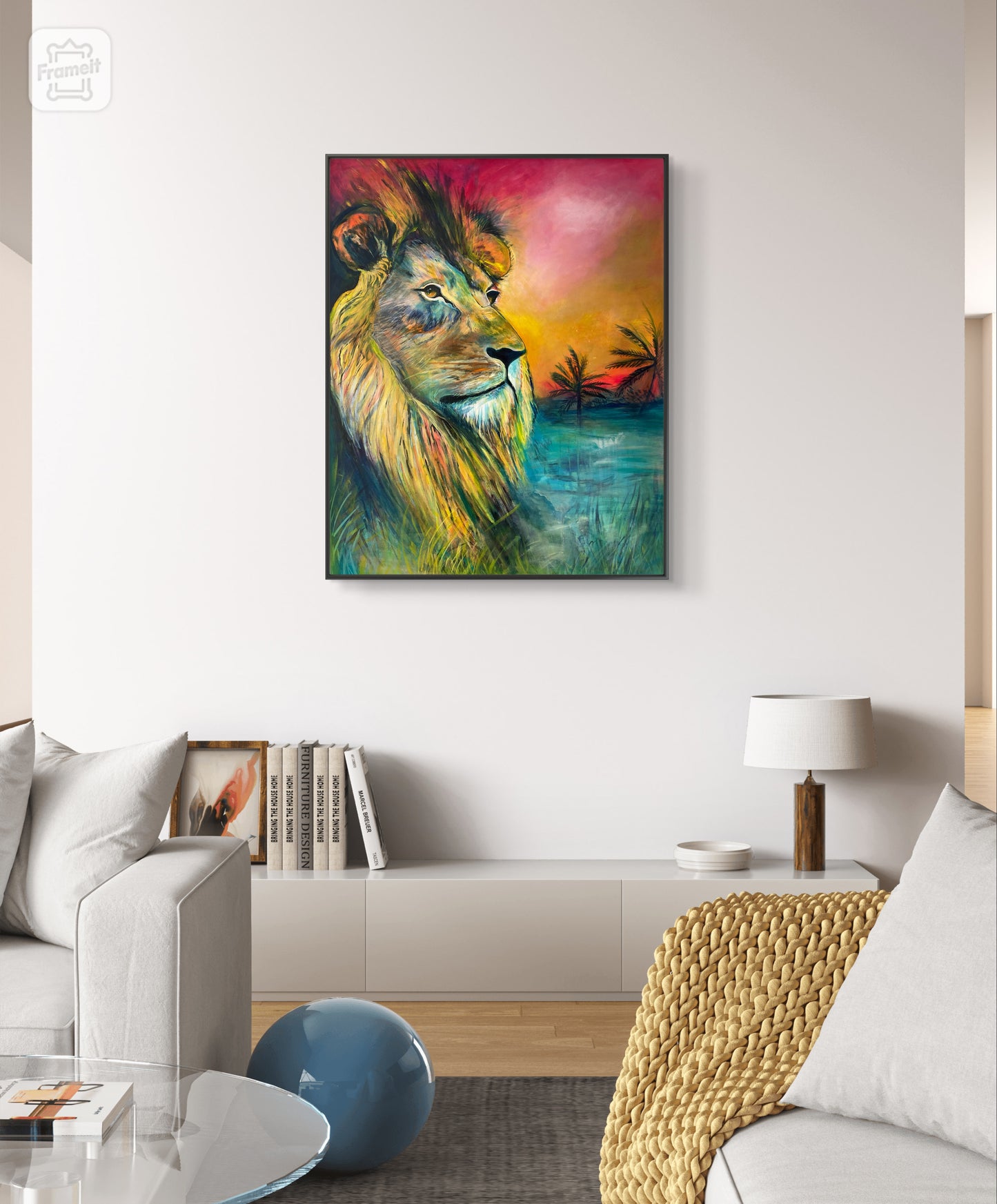 ‘ROAR OF PASSION’ LION - 100x80cm/40x32 inch - Original Painting - send a message to discuss pricing and to purchase