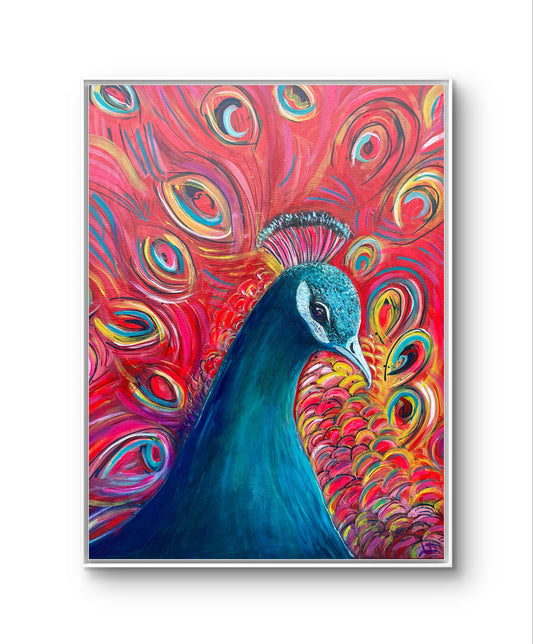 ‘PRIDE IN BLOOM’ PEACOCK - 76x61 cm/30x24 inch - Original Painting - send a message to discuss pricing and to purchase