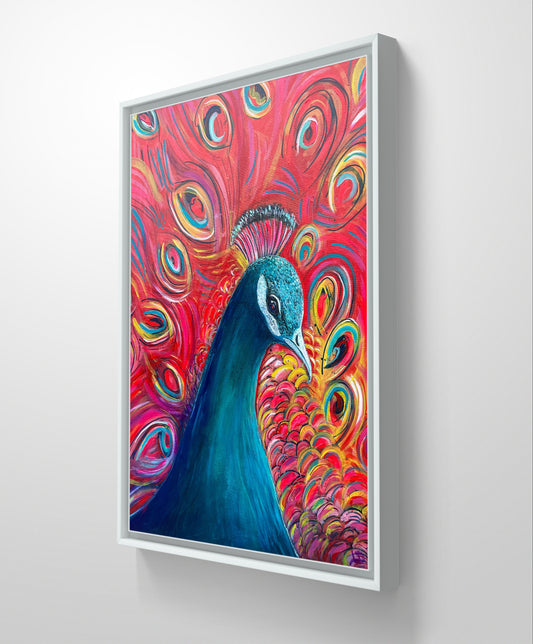 ‘PRIDE IN BLOOM’ PEACOCK - 76x61 cm/30x24 inch - Original Painting - send a message to discuss pricing and to purchase