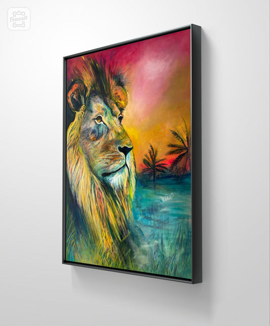 ‘ROAR OF PASSION’ LION - 100x80cm/40x32 inch - Original Painting - send a message to discuss pricing and to purchase