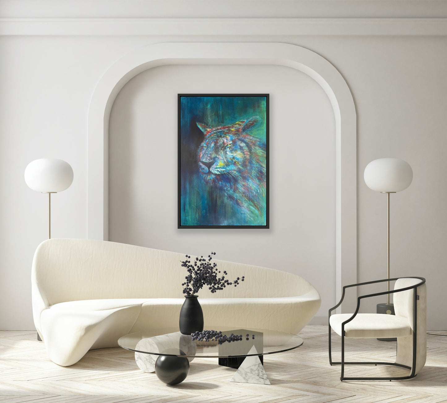 STRIPES OF MAJESTY (Into the Wild Series) 2023 - 91x61cm - Original Painting