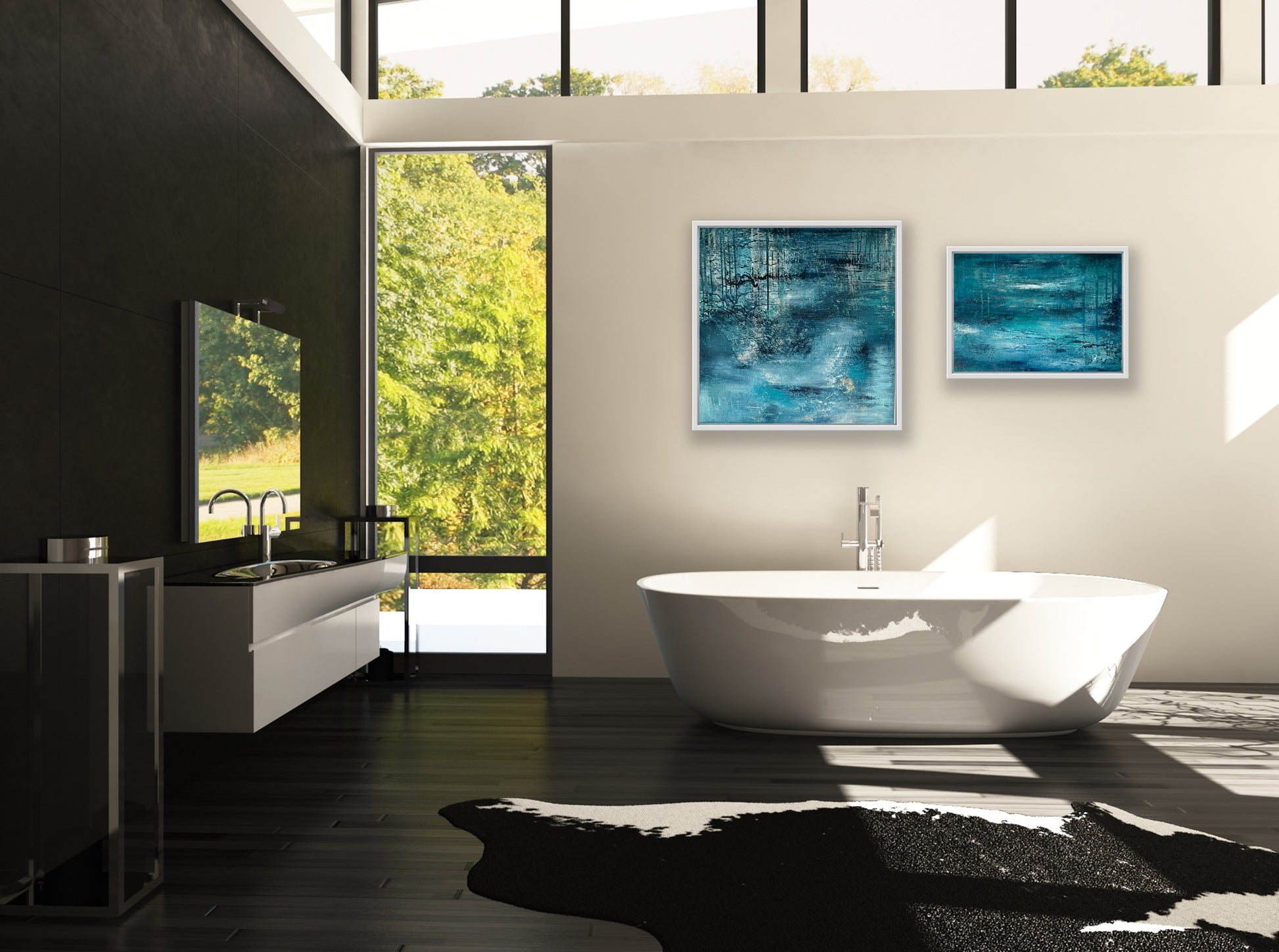 A COOLING PLACE II (2022) - 70x70cm - Luca Domiro Art Gallery
