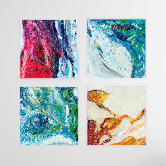 Rhythm of Ocean (2020) - Series of 4 - Gallery Wrapped canvas print - Luca Domiro Art Gallery